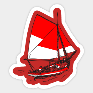 Indonesia Flag Country Pride Support Indonesian Badminton Sticker